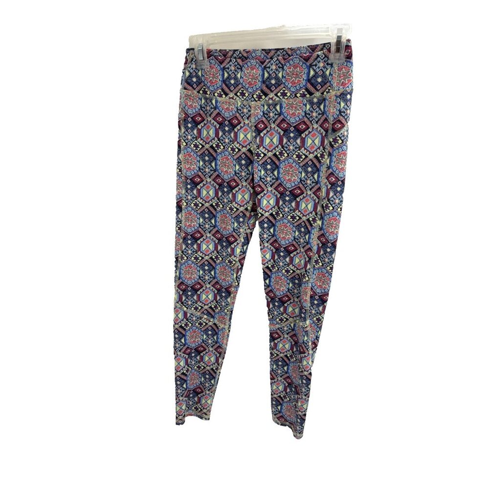 Hollister Womens Size S Leggings Multicolor Geometric Print Stretch Activewear